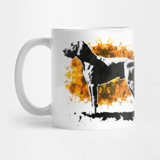 Black and Tan Coonhound Dog Minimal Mug